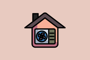 Icon eines Hauses mit einer Weishaupt Wärmepumpe, symbolisiert Energieeffizienz und umweltfreundliches Heizen.